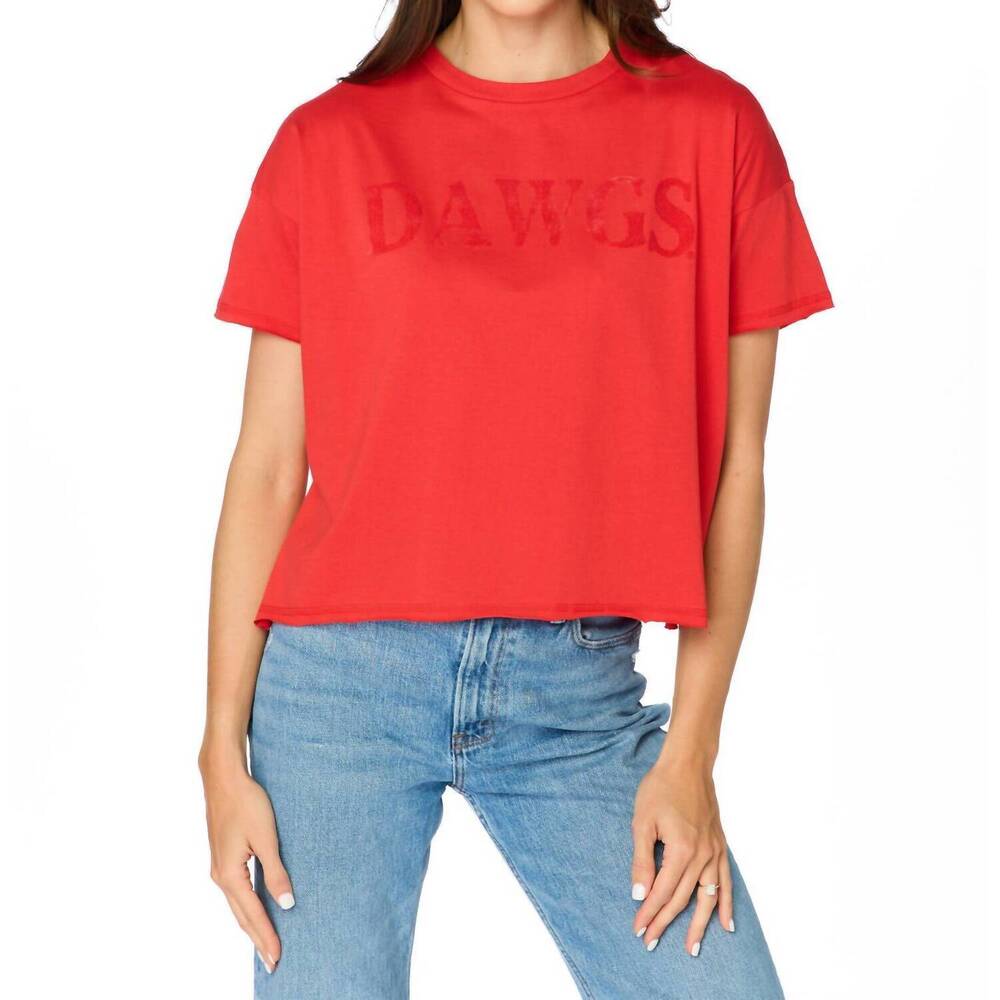 NEW STEWART SIMMONS dawgs tonal short sleeve tee in red
